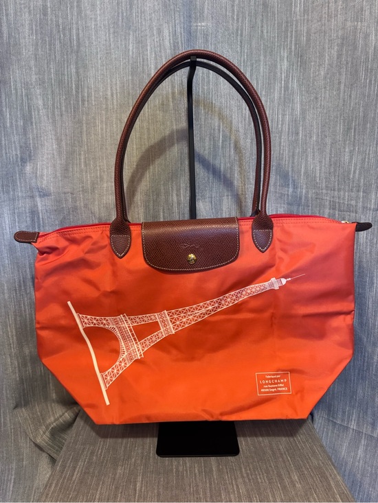 Longchamp Handbags - Longchamp Le Pliage Limited Edition Eiffel Tower - Orange